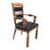 Neo-Basque style armchair by Benjamin GOMEZ in solid oak and leather, 1940