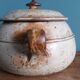 Stoneware tureen from Puisaye, signed Jean Pierre Prud’homme