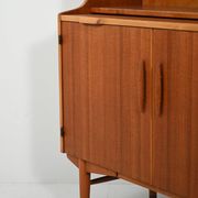 Bibliothèque en teck Hugo Troeds avec bureau escamotable