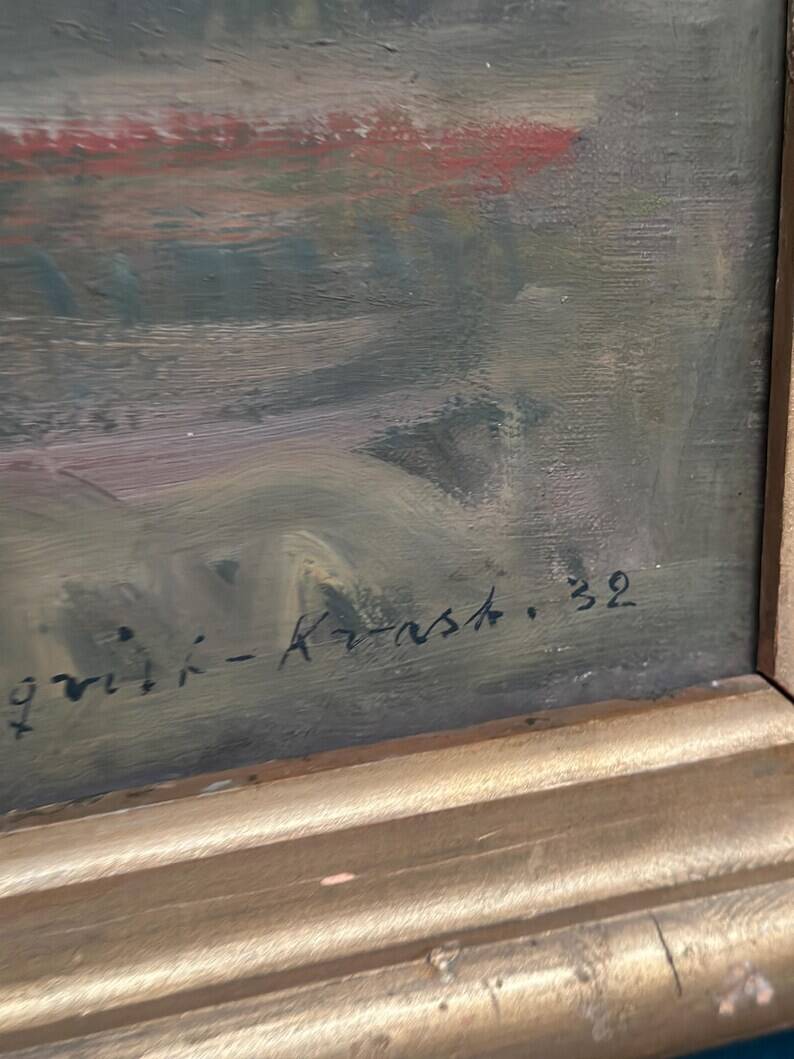 Original Swedish Oil on Canvas – "Landscape" by Tornqvist – Signed – Dated 1932 – Framed
