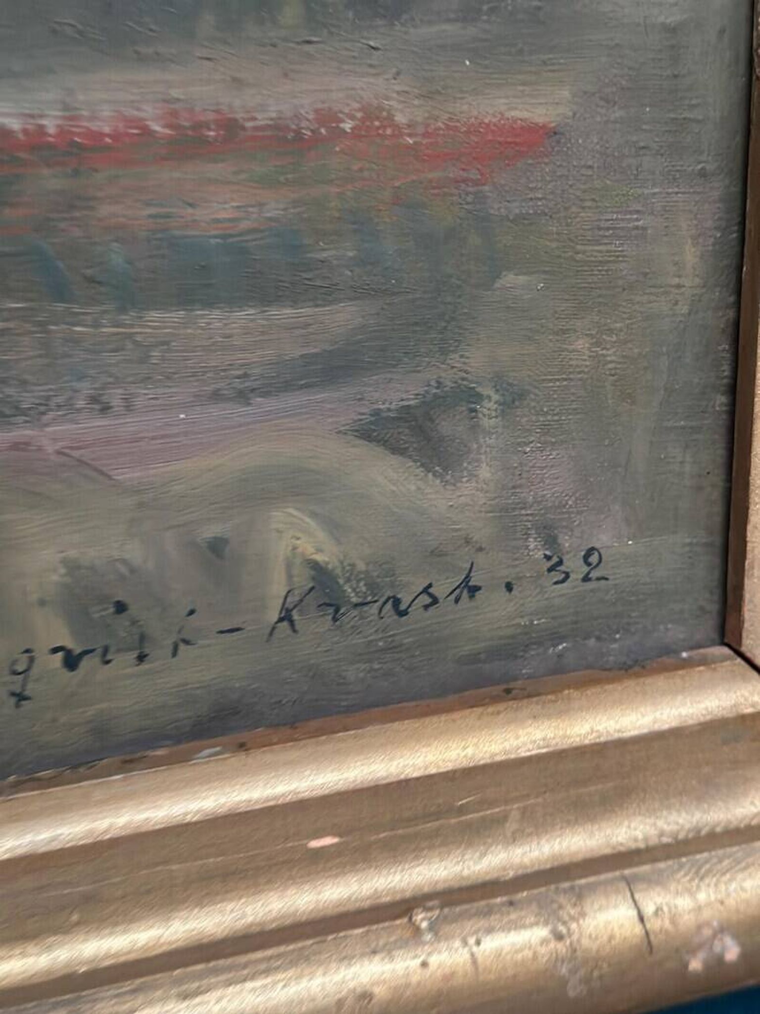 Huile sur toile originale suédoise – "Paysage" par Tornqvist – Signée – Datée 1932 – Encadrée