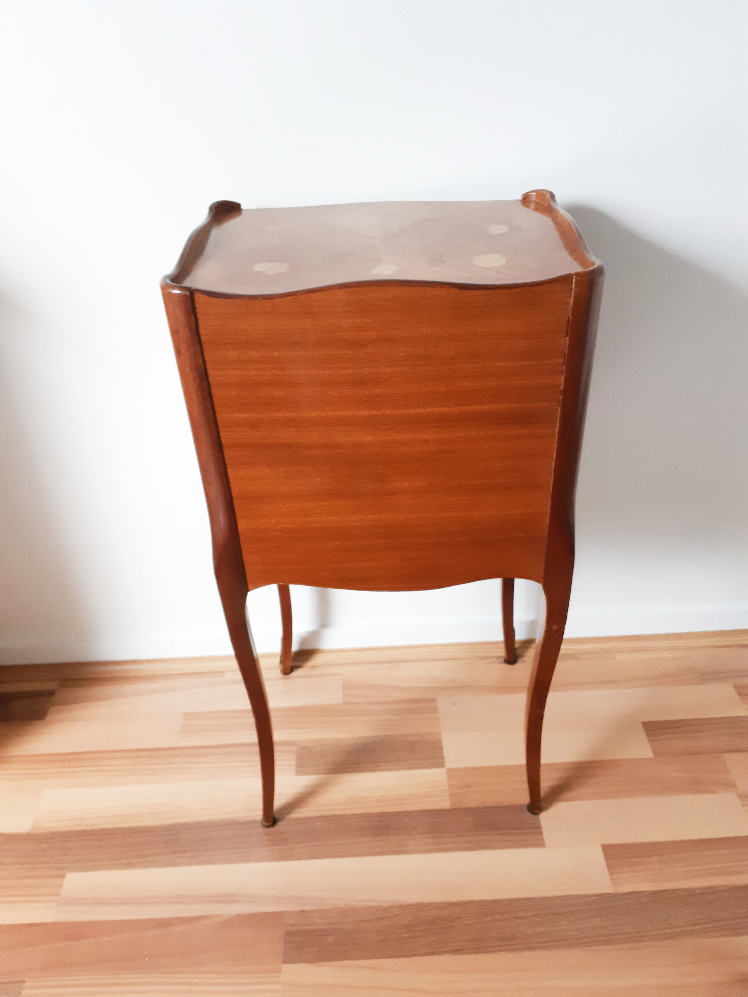 Bedside Louis XVI style wood, marquetry, vintage French