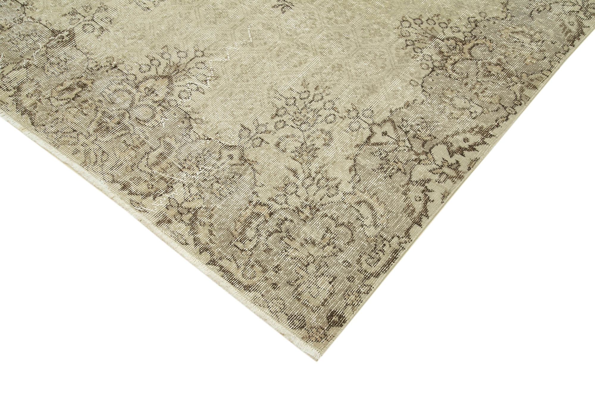 Hand-knotted antique turkish beige carpet 208 cm x 300 cm