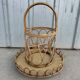 Rattan bottle holder, vintage server