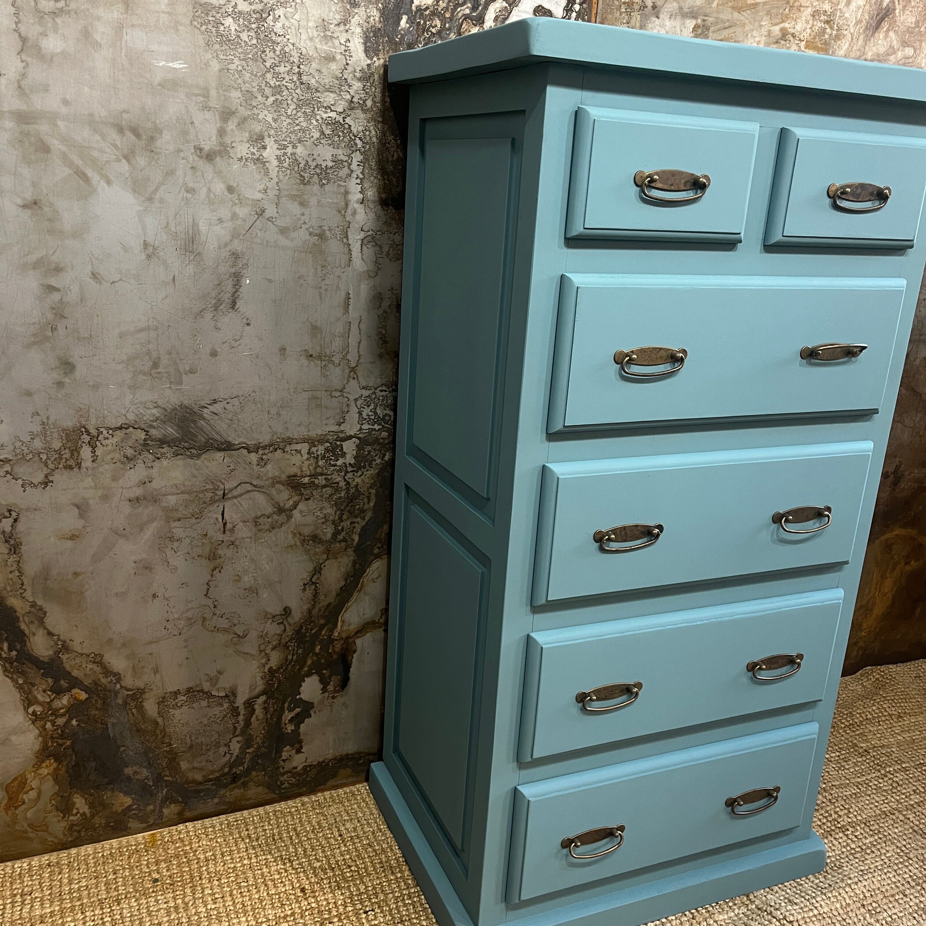 Nordic blue chest of drawers