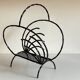 Vintage steel and rigitulle magazine holder