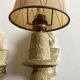 Pair of Arlus torchlight wall light in art deco plaster 1950