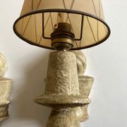 Pair of Arlus torchlight wall light in art deco plaster 1950