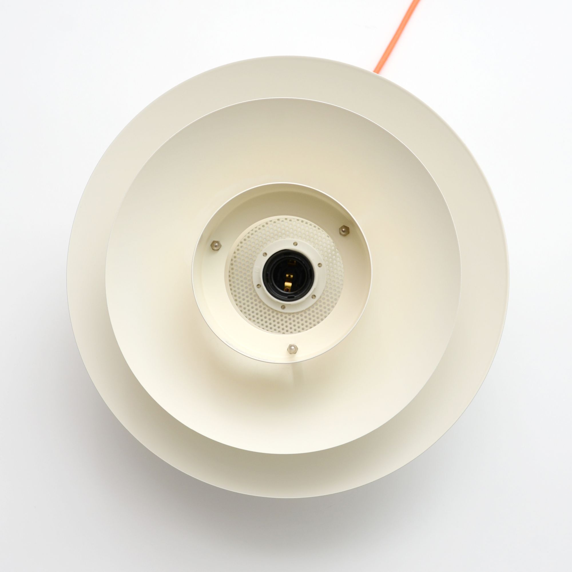 White Scandinavian lamp, 1970s