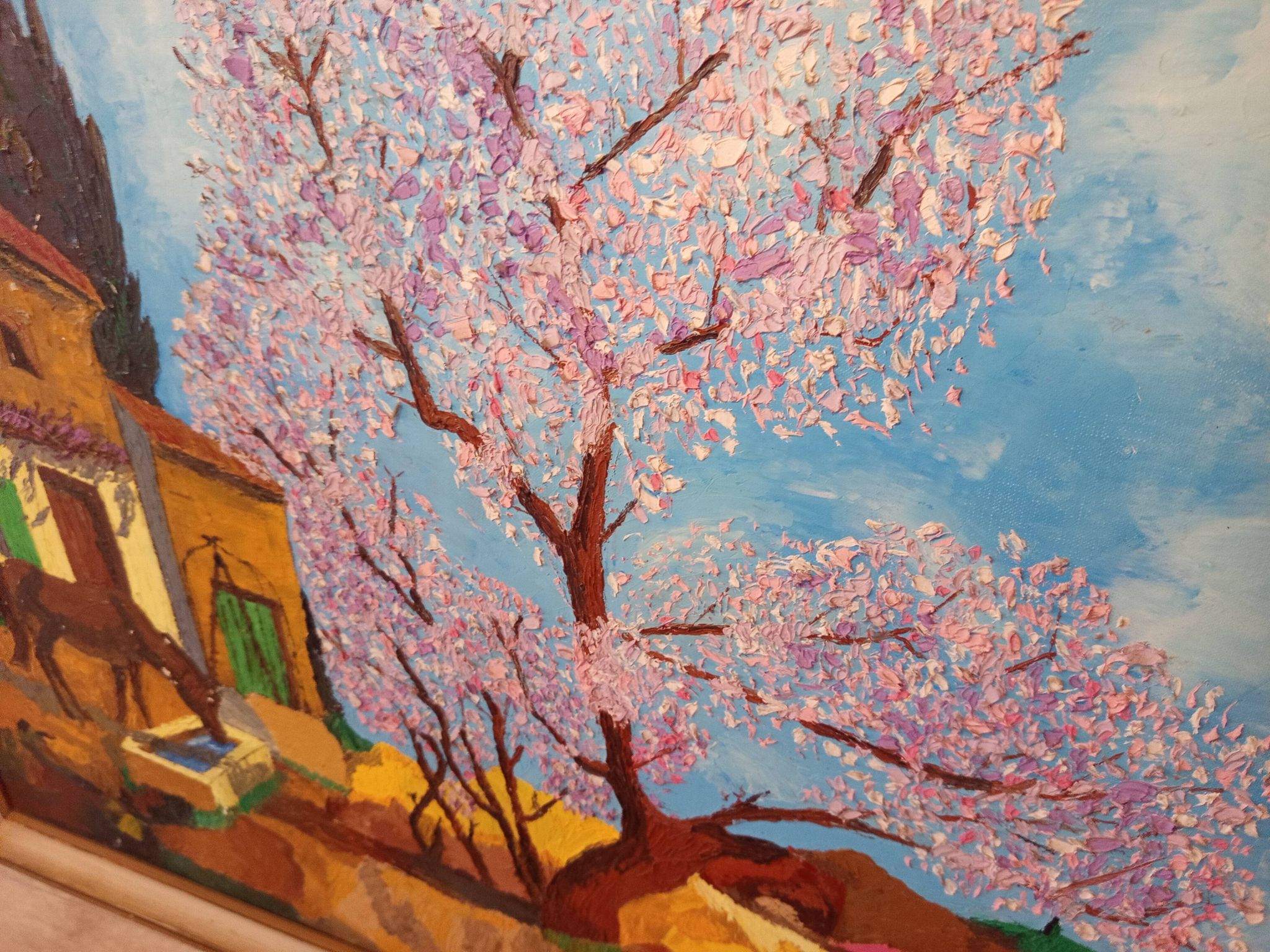 Robert morlhon (mo.ro) – huile sur toile originale de 1973 – provence