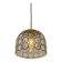 Iron and clear glass pendant from Limburg, Germany, 1960s.