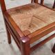 Lot de 6 chaises bois paille 1950