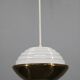 1950s Czechoslovak brass pendant with opaline glass diffuser