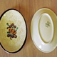 Vintage Boch La Louvière Corfou Collection Pair of Small Oval Serving Plates