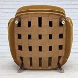 1960s, Danish relax chair, original honey yellow furniture velour.