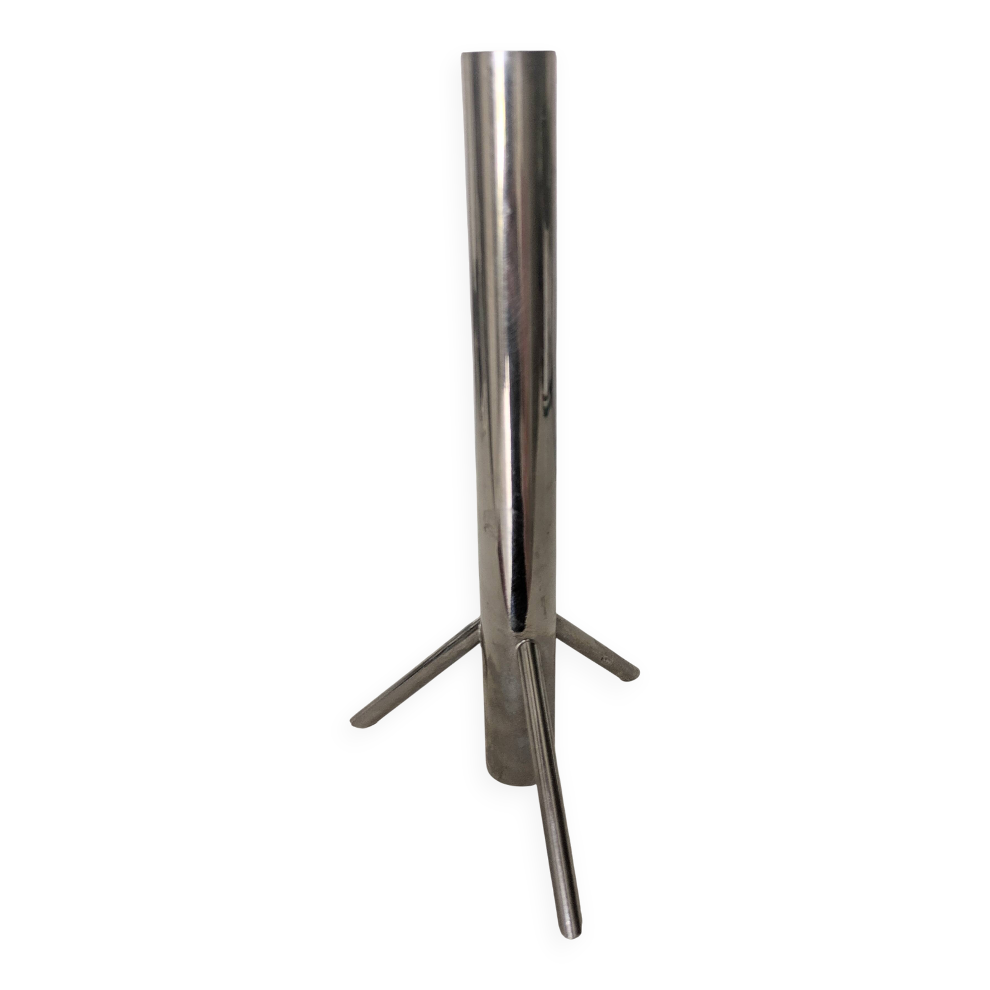 Bougeoir tripode moderniste en métal design années 70