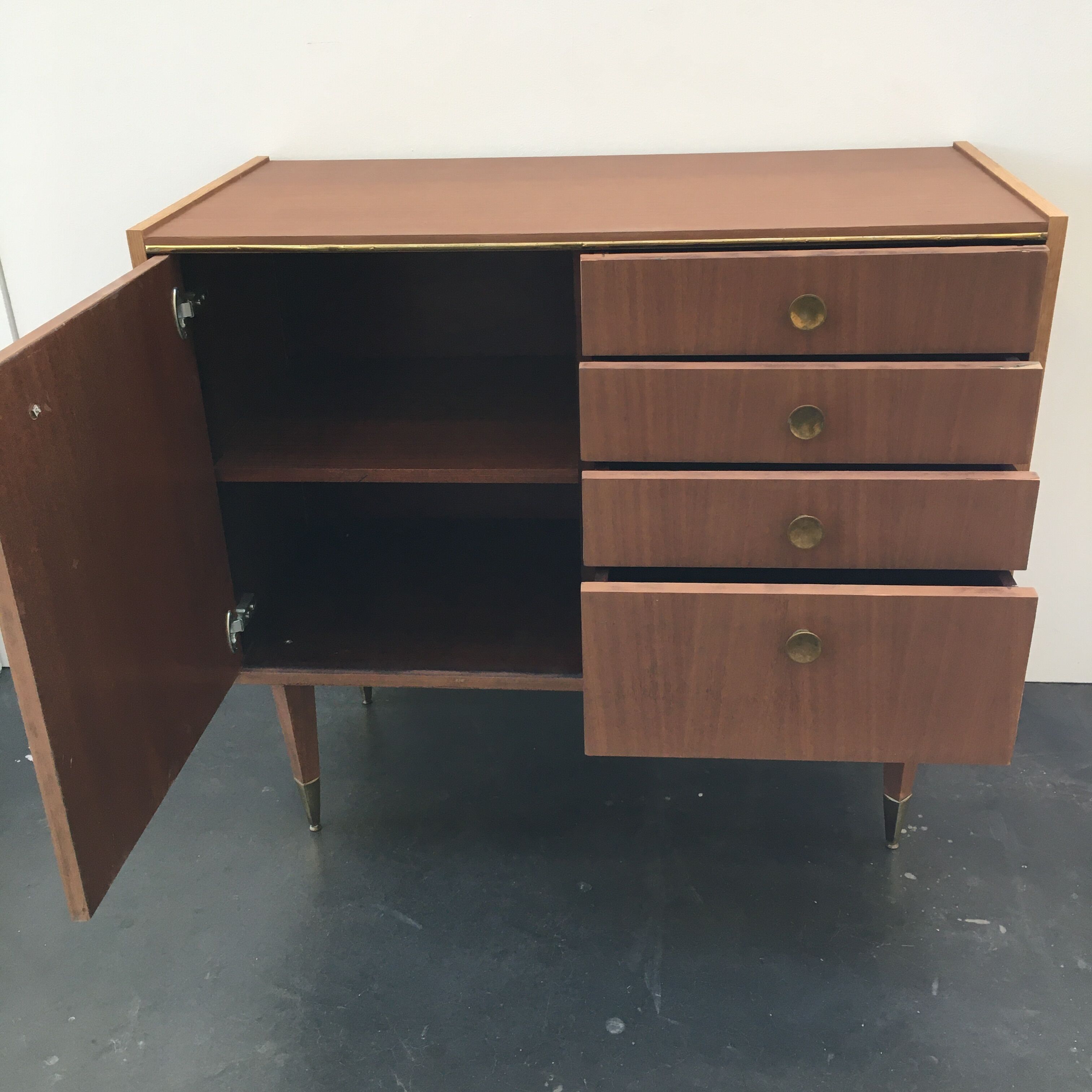 Scandinavian style teak chest of drawers