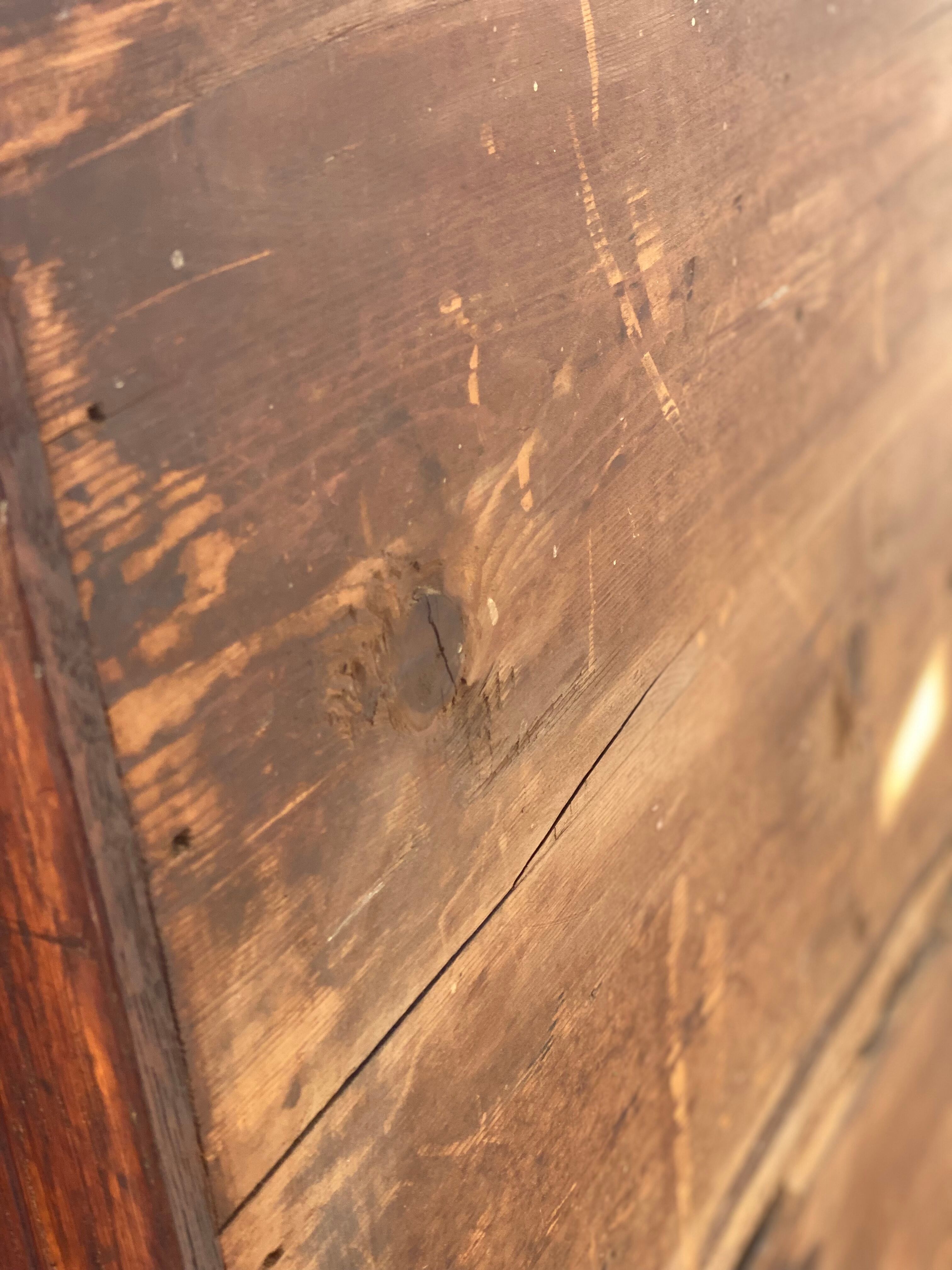 Biedermeier style oak wood cabinet