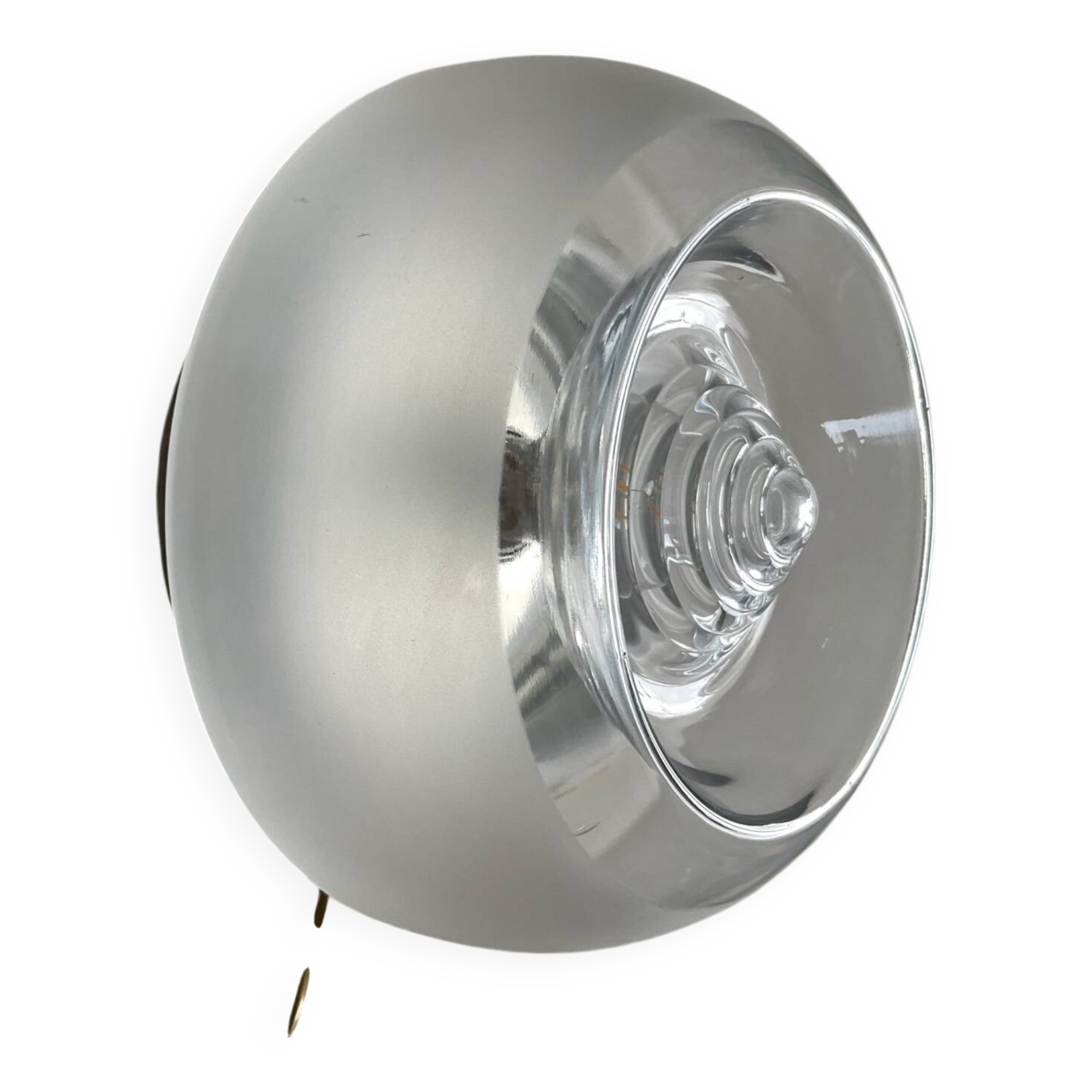 Peill & Putzler Space Age wall lamp in glass and chrome-plated metal