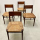 4x MidCentury Papercord Chairs by Hartmut Lohmeyer for Wilkhahn