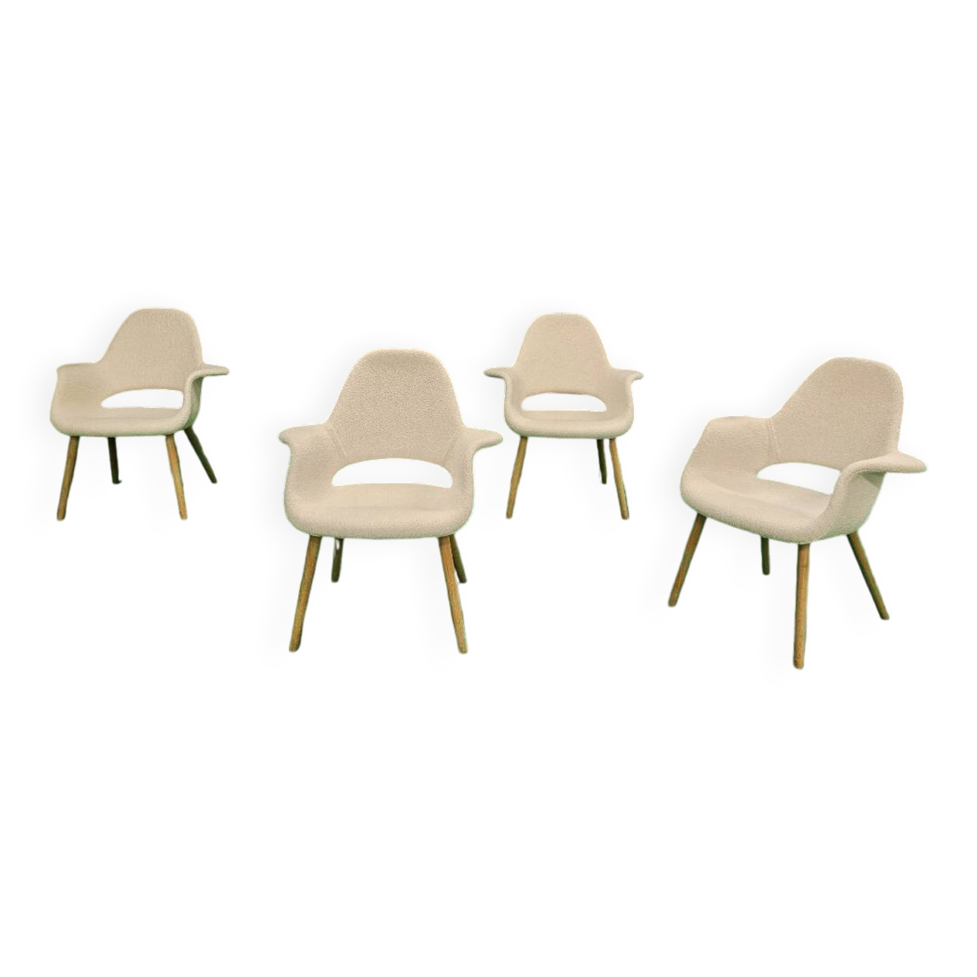 Ensemble de chaises de lecture Boucle Charles Eames Organic par Vitra