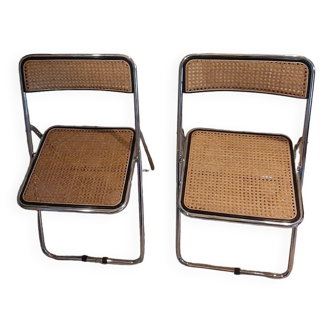 2 chaises pliables midcentury