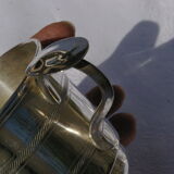 Tisher cup in silver metal and glass