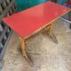 Red Formica bistro table 1950