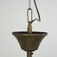 Charming vintage glass globe pendant lamp, milk glass in ArtDeco style