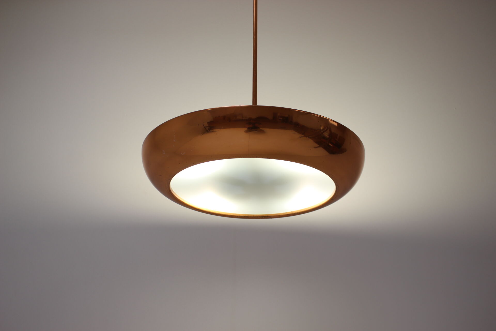 Bauhaus UFO Pendant by Josef Hurka for Napako, 1940s.