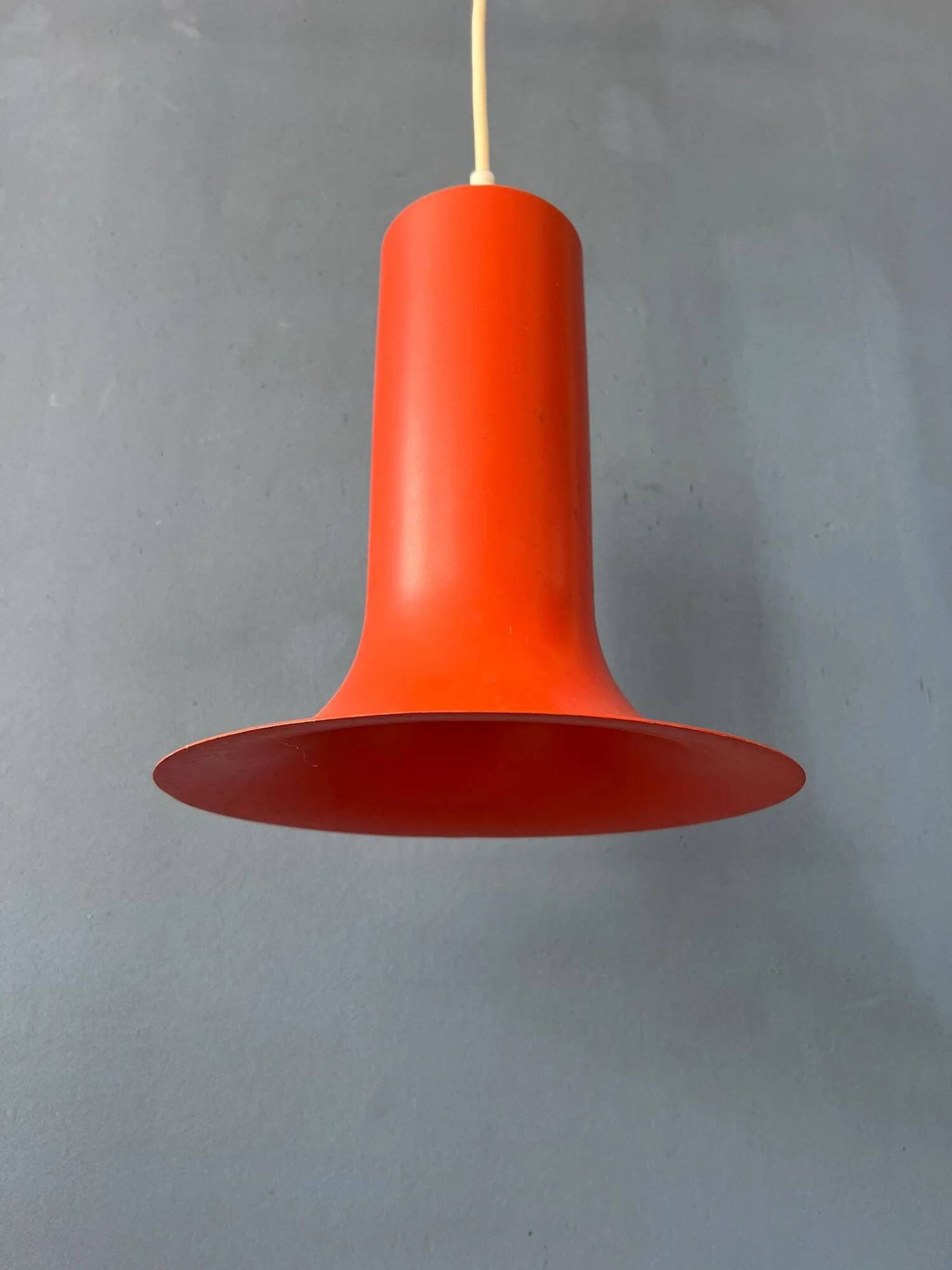 Suspension vintage cône Raak orange