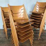 Series of stackable chairs Hiller sleek design Scandinavian look