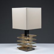 Lampe de table avec base en verre de Murano années 1960