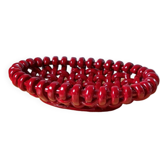 J.Massier Vallauris braided fruit bowl