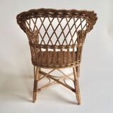 Wicker armchair for children