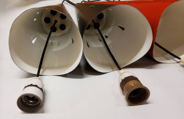 Vintage suspensions métalliques perforées