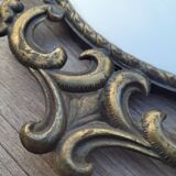 2 miroirs ovales anciens en métal