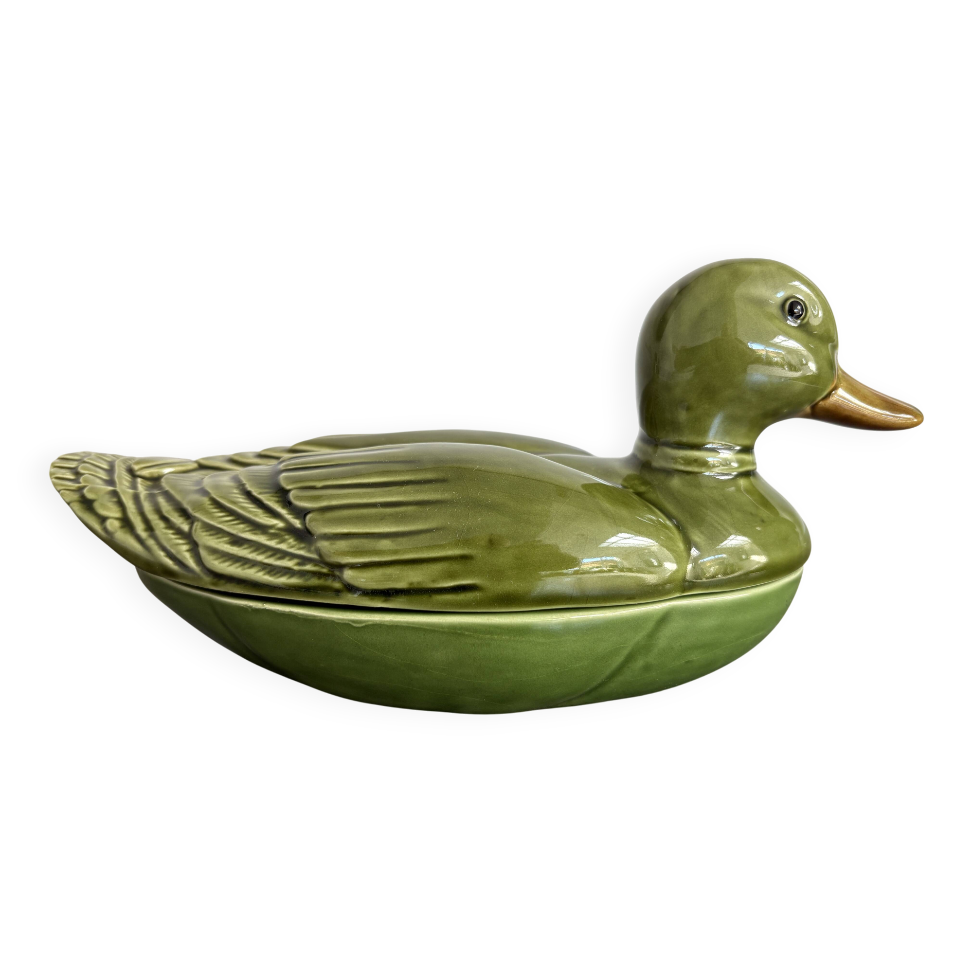 Vintage porcelain duck terrine