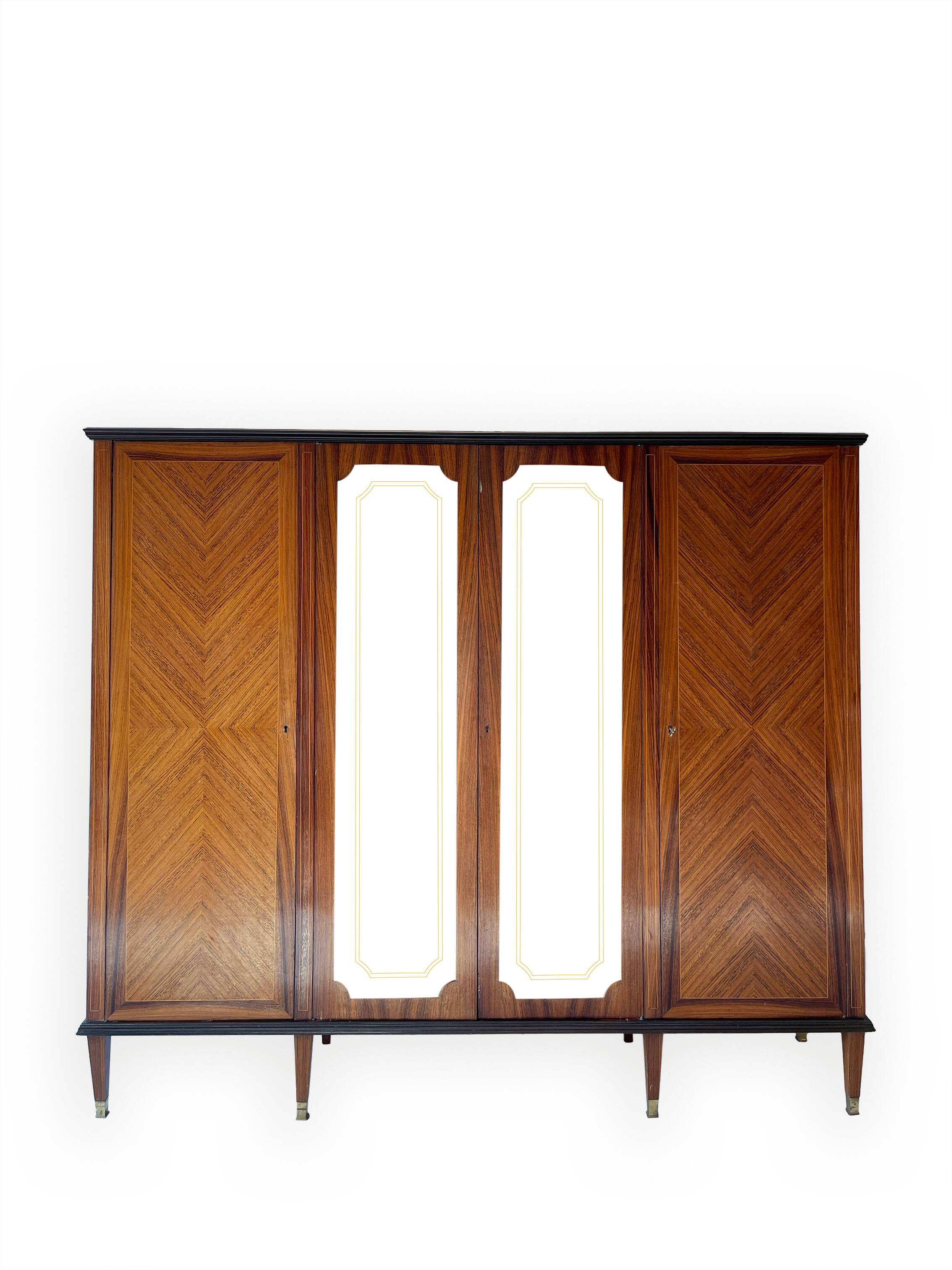 Armoire/bibliothèque en bois, années 1950/60