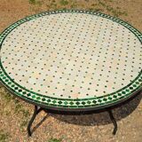 Table zellige ronde de 130 cm