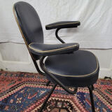 Metal and skai hairdresser's armchair 60s