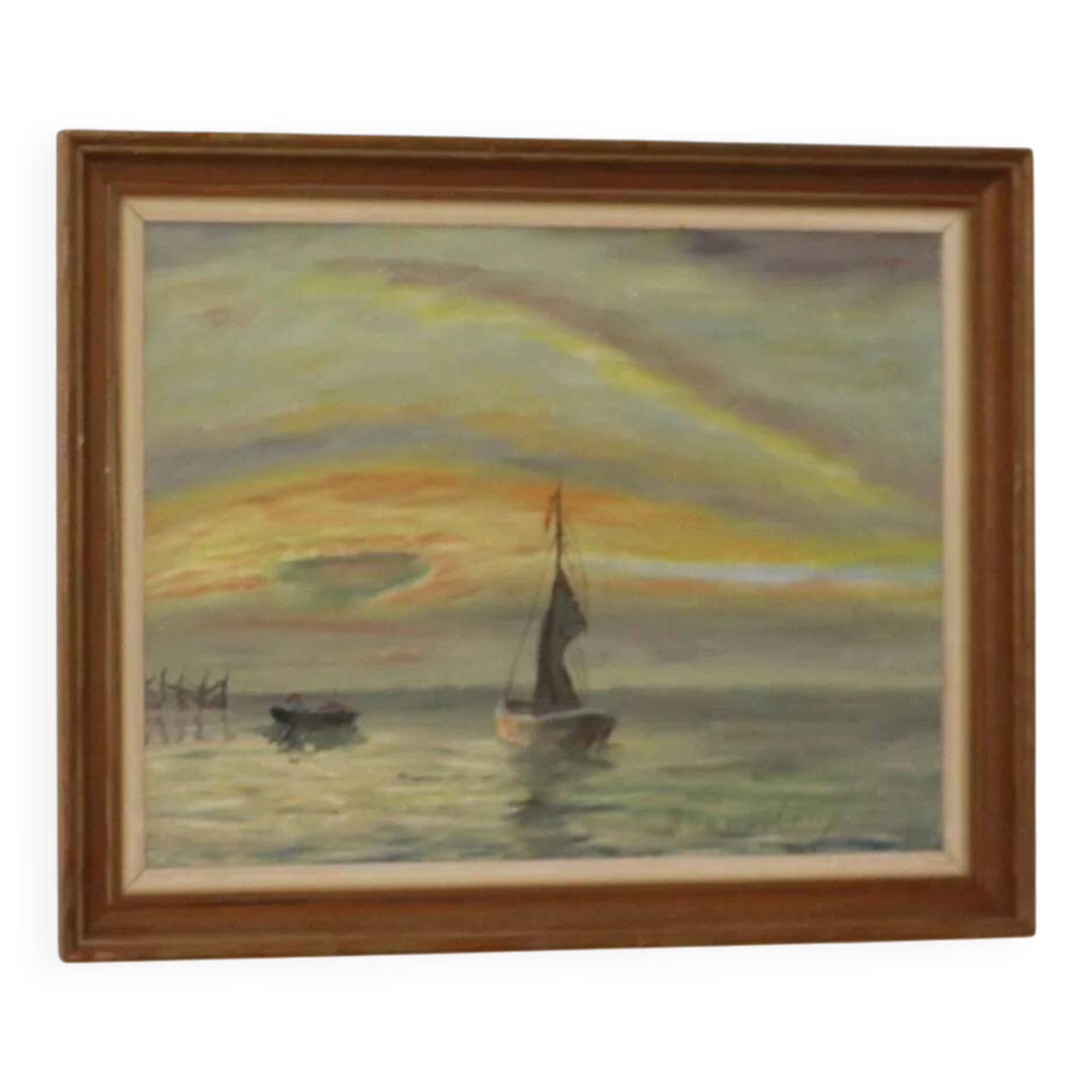 "Boats at Sunset" by Kaj Brandstrup