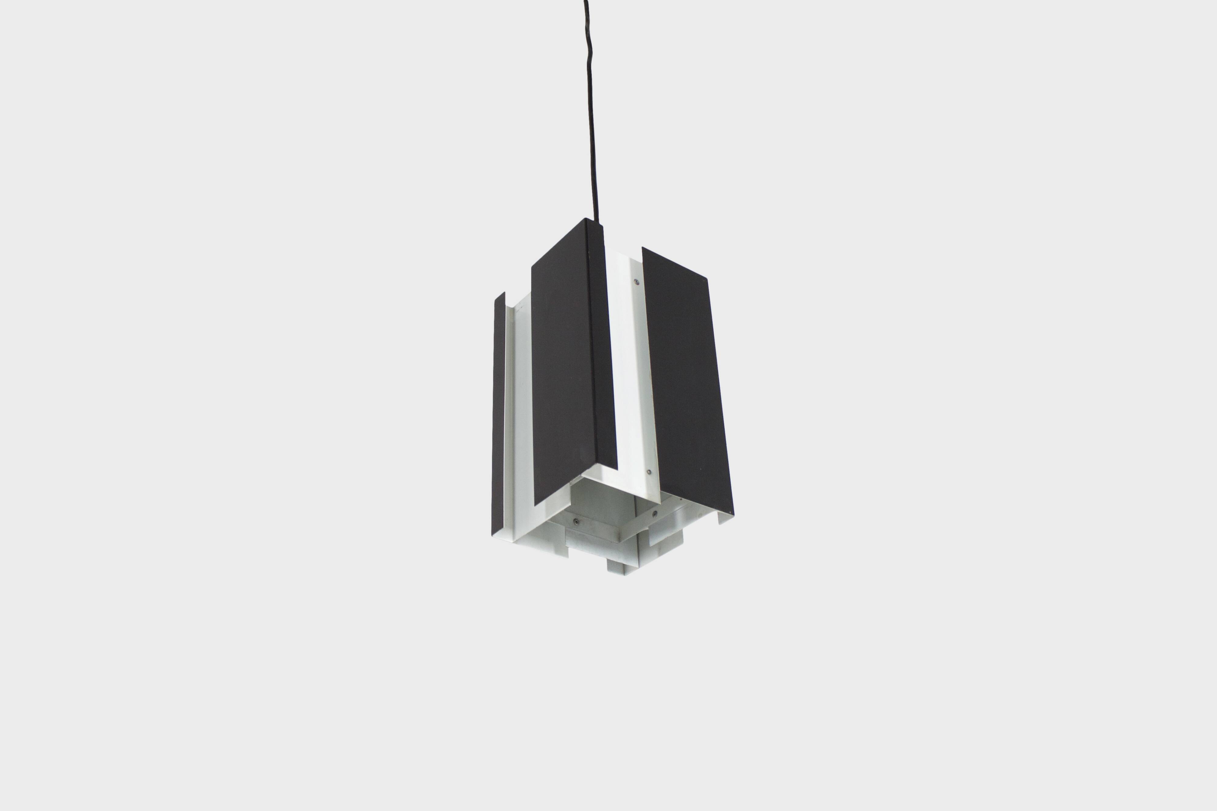 Black and White Metal Pendants by Jan Hoogervorst for ANVIA, 1960s