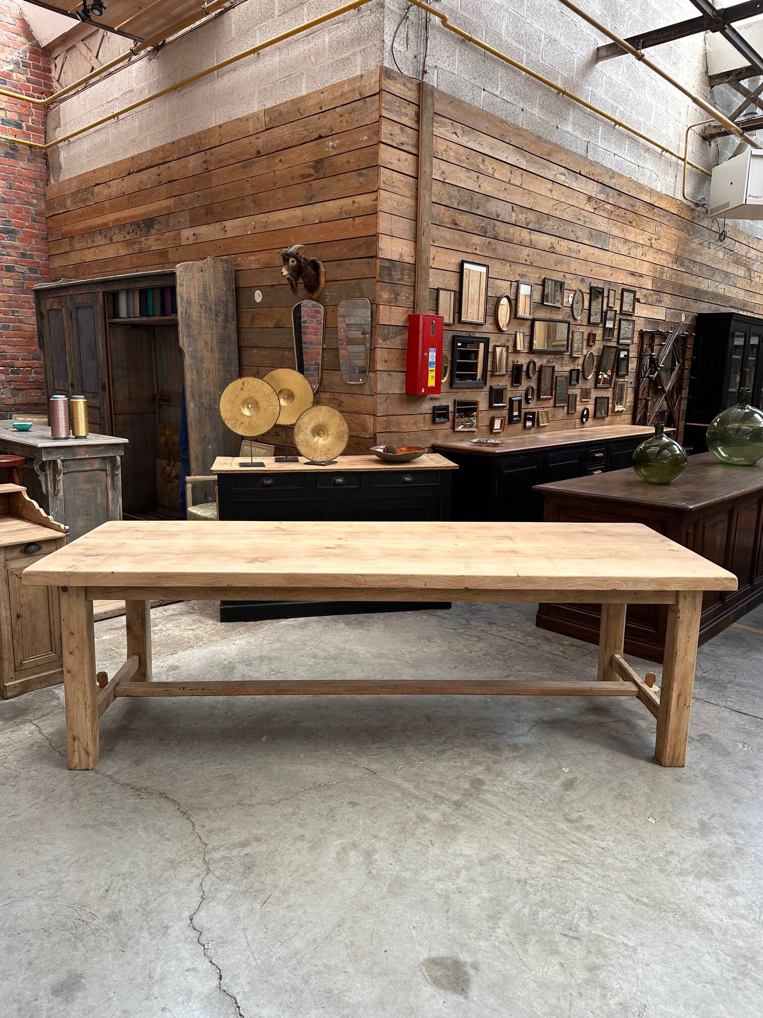 Solid oak farmhouse table
