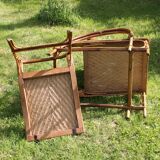 Vintage rotin transat