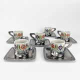Espresso porcelain and stainless steel service 70