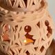 Handmade terracotta tealight candle holder