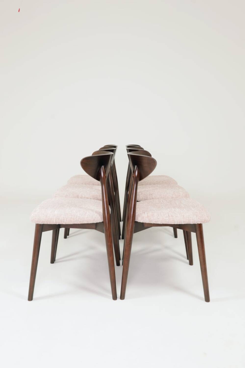 Dining Room chairs set of 6 pale pink Scandinavian design