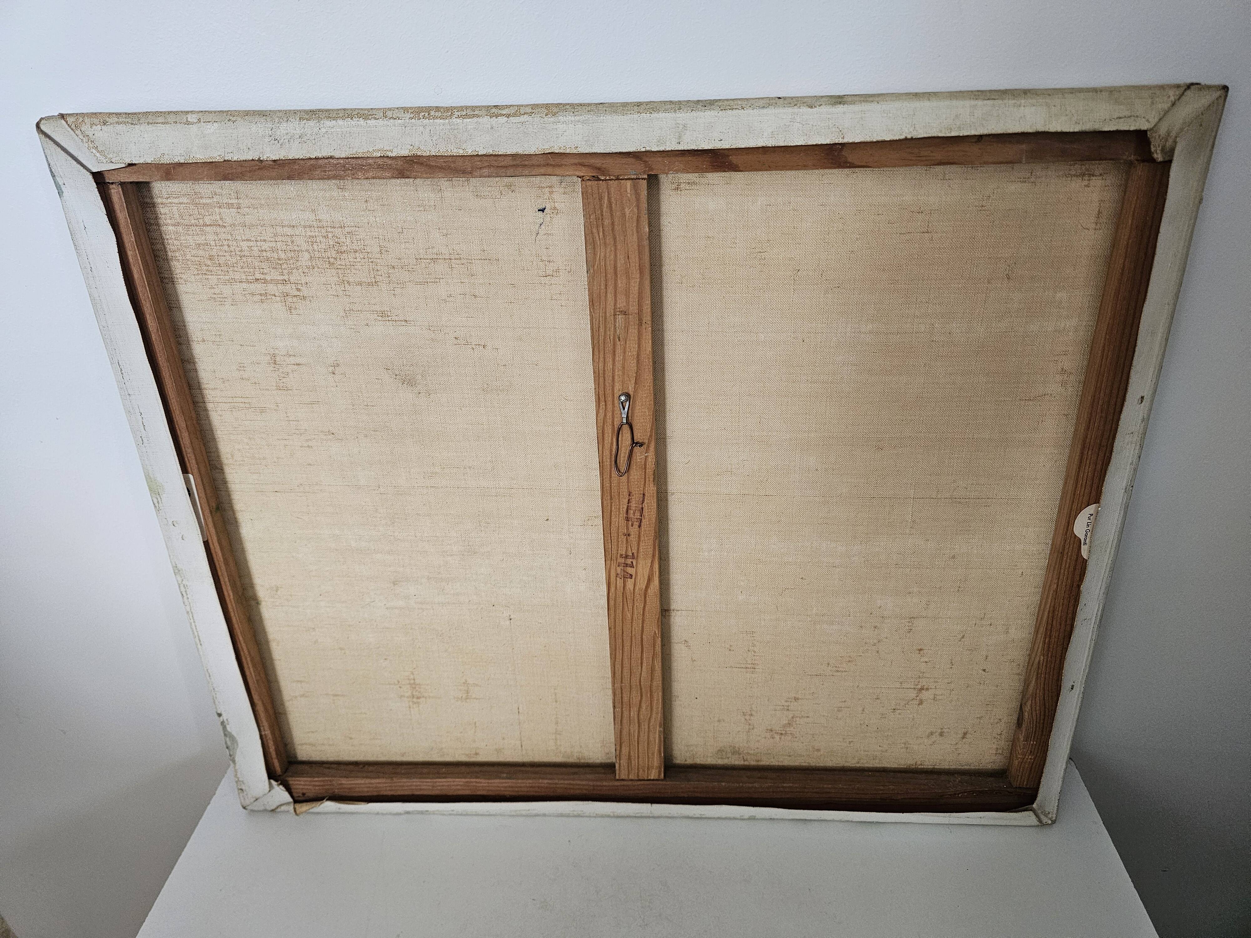 Painting - Oil on canvas Bridge on the banks of the Loire Signed Louis Hayaux (1897 1982)