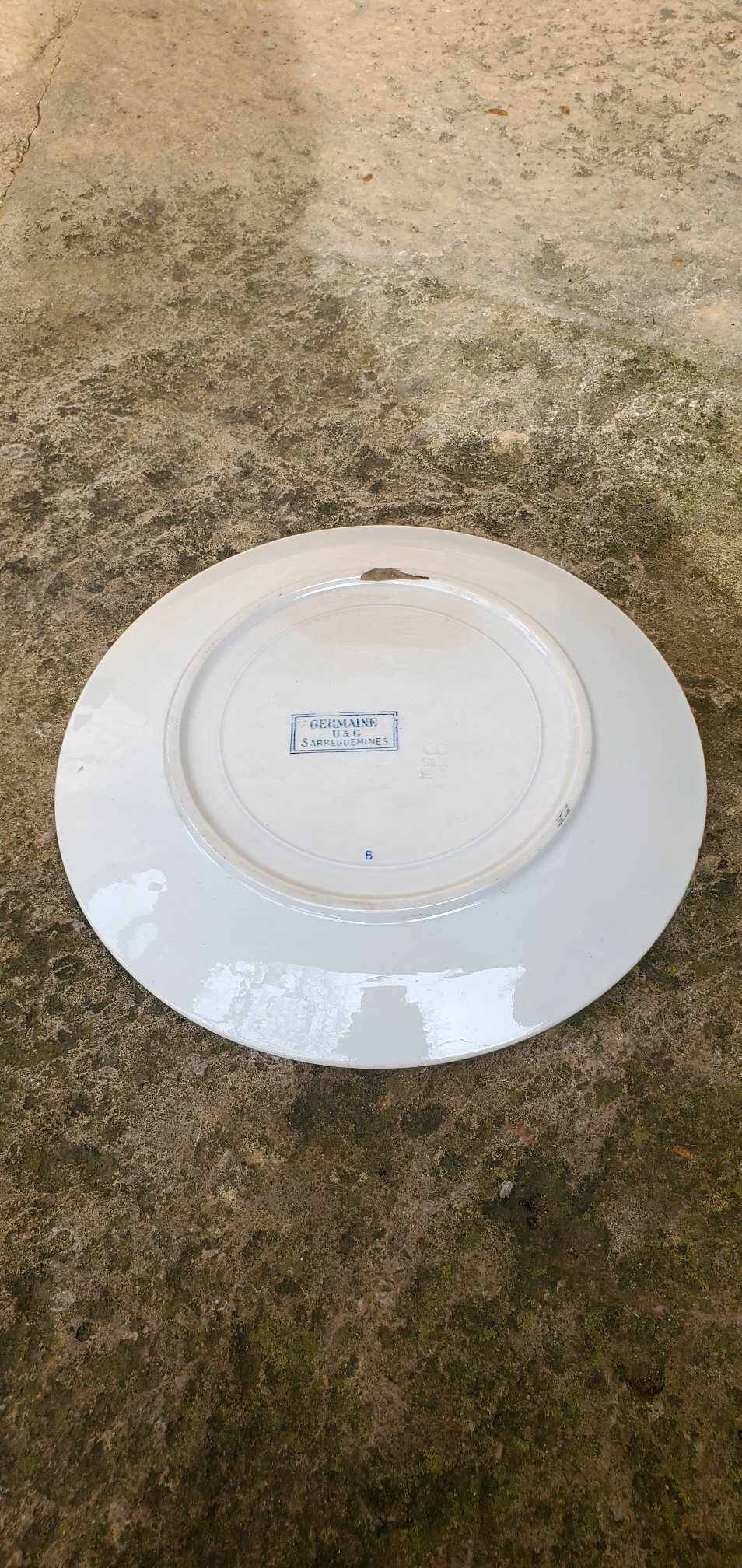 U&C Sarreguemines flat plate Germaine model